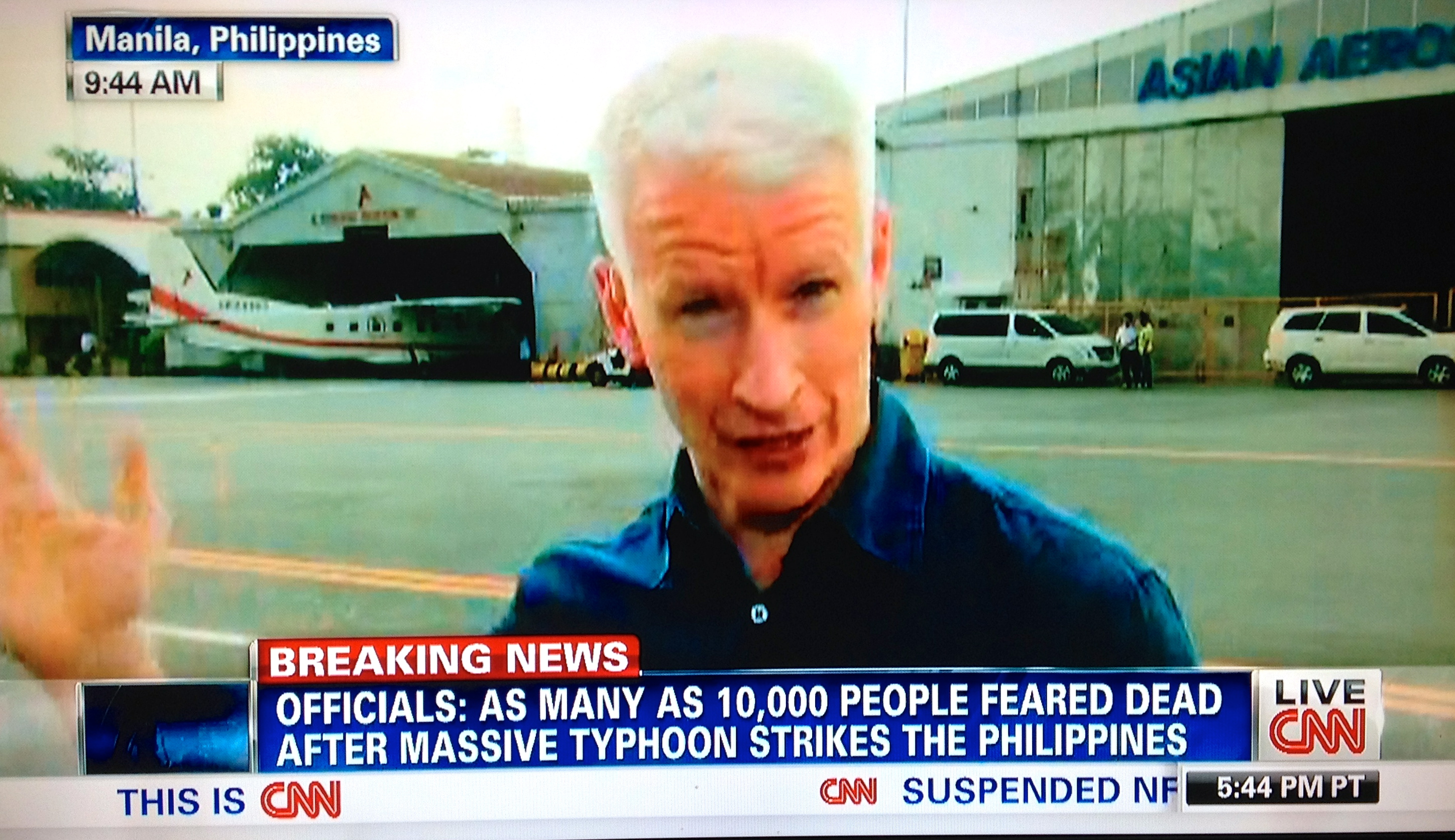 CNN’s Anderson Cooper Now Reporting from the Philippines