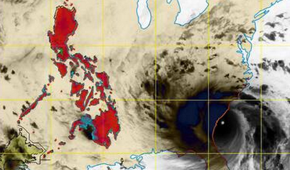 Typhoon Haiyan (Yolanda) Overlaid on the USA